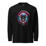 Neon Halo Skull - Vibrant Memories - - Sweatshirts