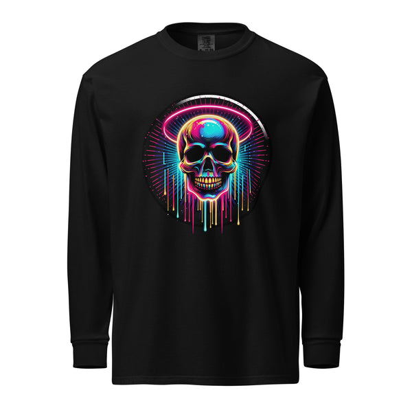 Neon Halo Skull - Vibrant Memories - - Sweatshirts