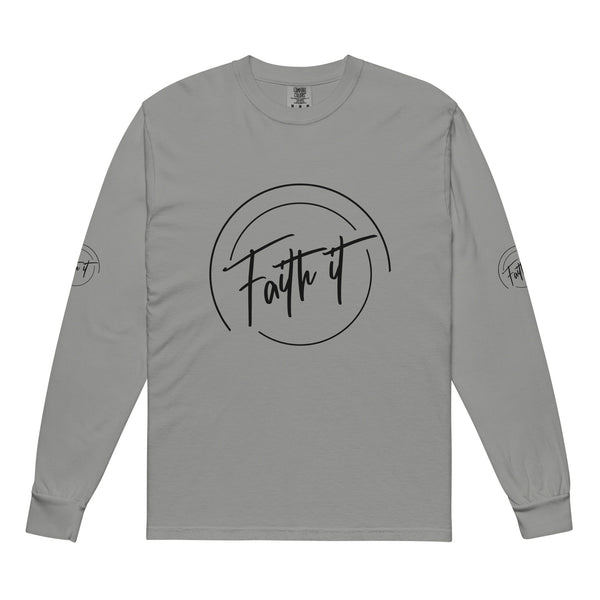 Faith-Filled Comfort - Heavyweight Long-Sleeve - Grey - Long Sleeve T-shirts