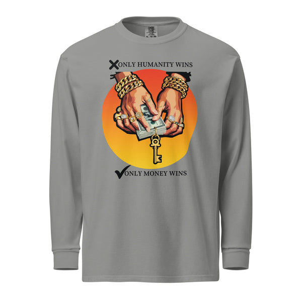 Rich Reflections - Wealth and Humanity's Dance - - Long Sleeve T-shirts