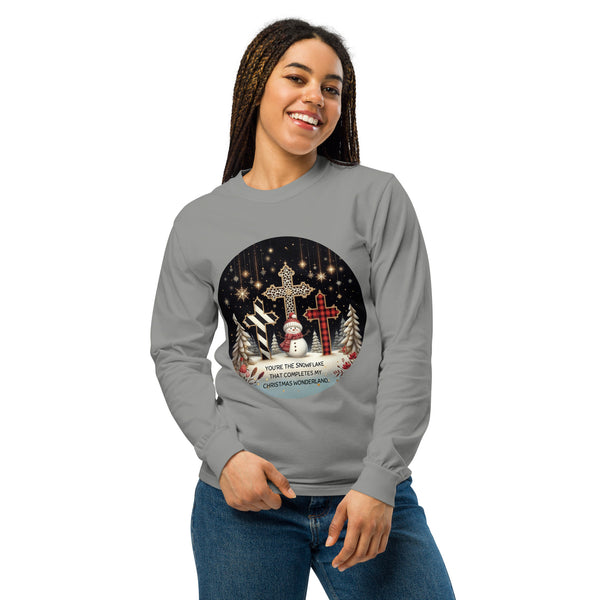 Holiday Magic - Crosses, Snowflakes, and Snowmen - Grey - T-shirts