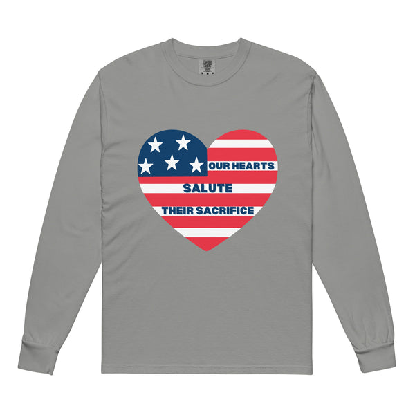 Honor & Remembrance – Memorial Day Army Tribute Tee - Grey - Long Sleeve T-shirts