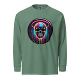 Neon Halo Skull - Vibrant Memories - - Sweatshirts