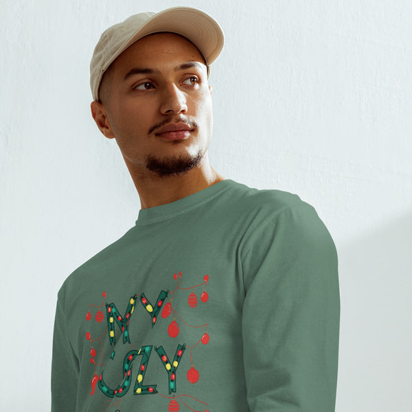 Cozy Christmas Love - Festive Long-Sleeve - Light Green - T-shirts