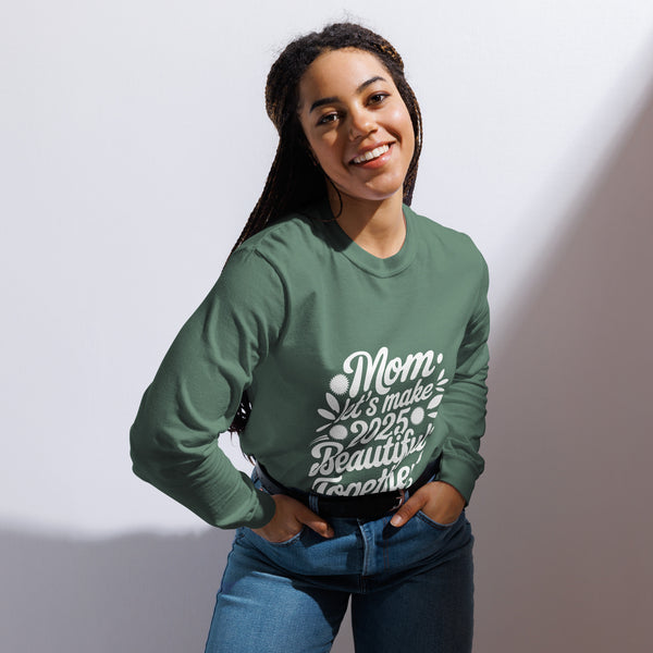 Mom, Your Love Shines in 2025 – A Heartfelt New Year Tribute - Light Green - Long Sleeve Shirt
