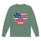 Honor & Remembrance – Memorial Day Army Tribute Tee - Light Green - Long Sleeve T-shirts