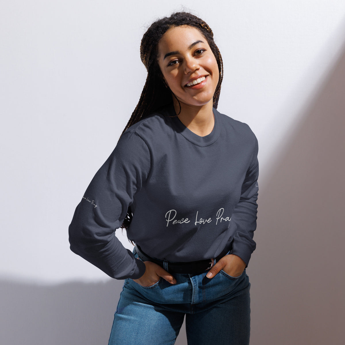 Love, Pray, and Live - Garment Dyed Comfort - - Long Sleeve T-shirts