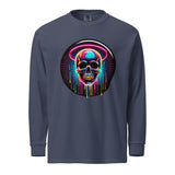 Neon Halo Skull - Vibrant Memories - - Sweatshirts