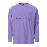 Love, Pray, and Live - Garment Dyed Comfort - - Long Sleeve T-shirts