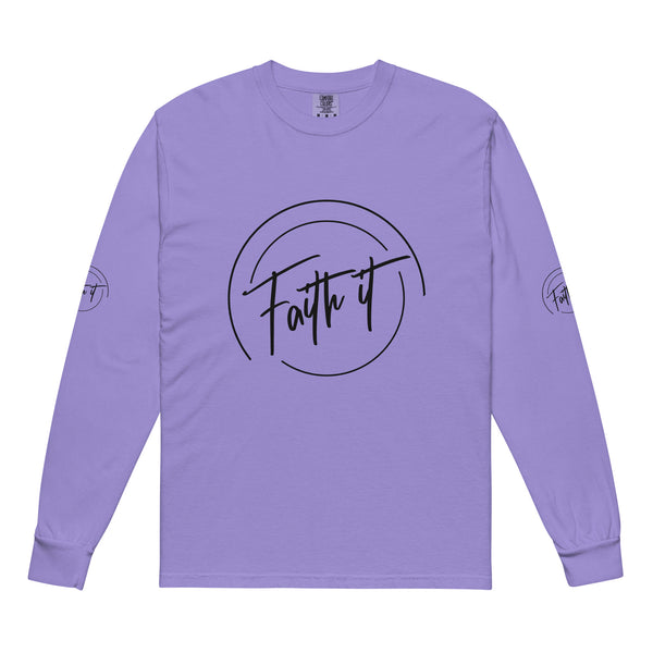 Faith-Filled Comfort - Heavyweight Long-Sleeve - Violet - Long Sleeve T-shirts