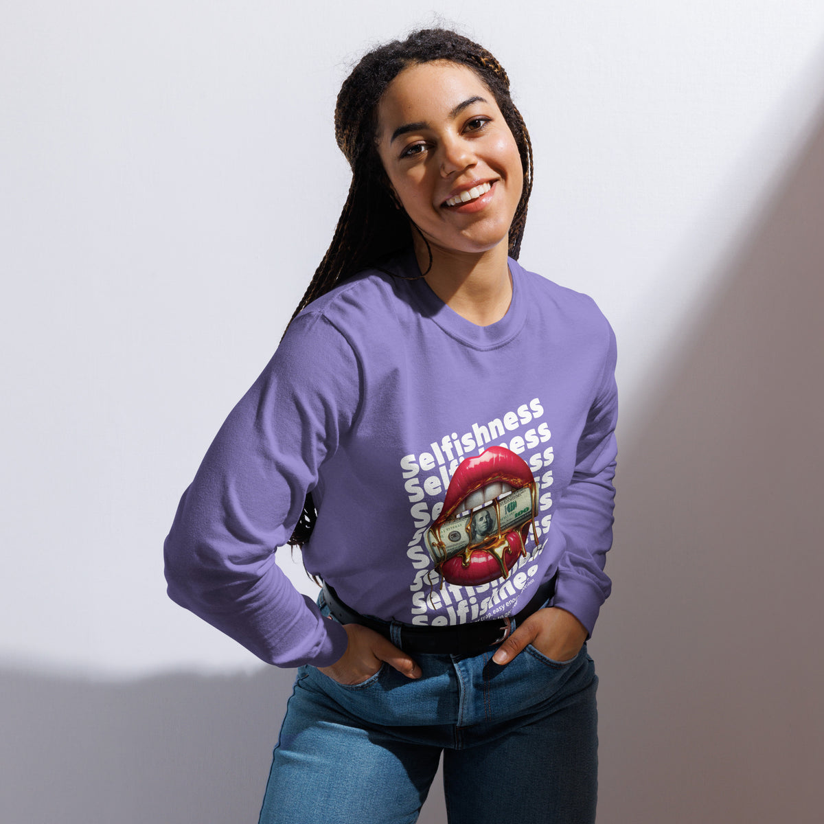 Selfishness Redefined - Bold & Beautiful - Violet - Long Sleeve T-shirts