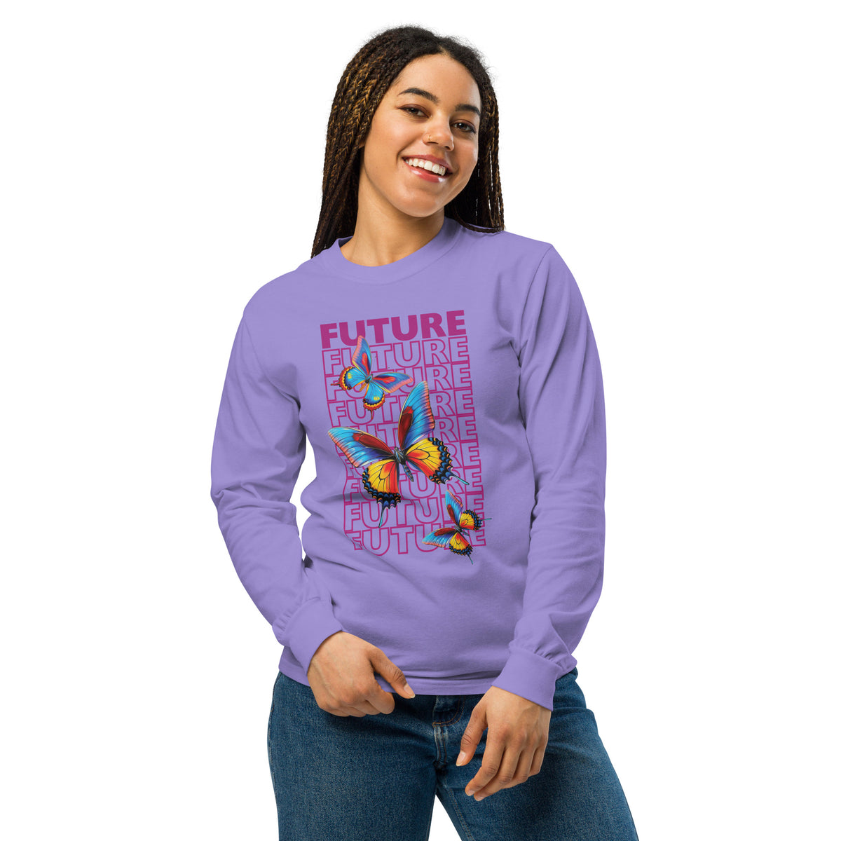 Vibrant Wings - A Glimpse into Tomorrow - Violet - T-shirts