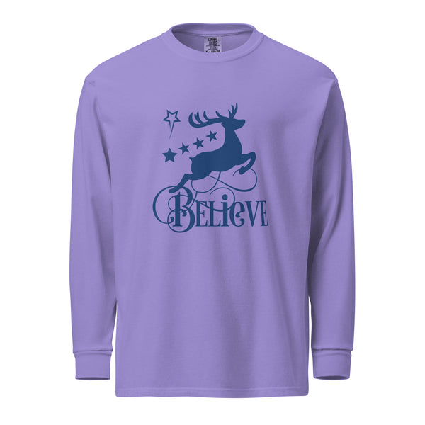 Festive Elegance - The 'Believe' Reindeer Shirt - - T-shirts