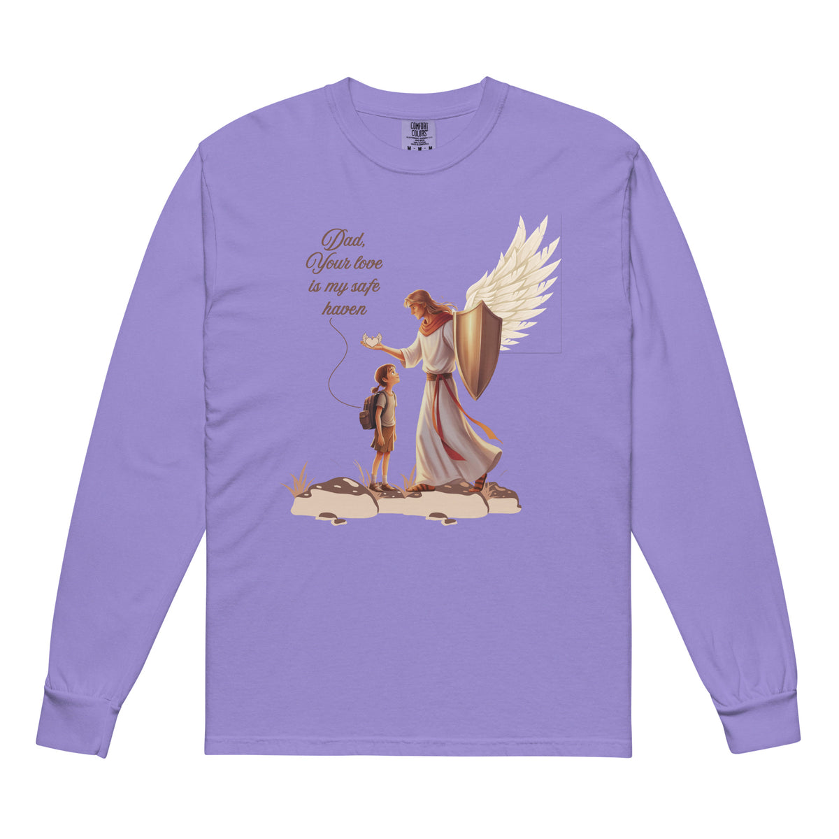 Dad, My Guardian Angel – A Safe Haven of Love - Violet - T-shirts