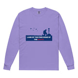 Land of the Free, Home of the Brave - Memorial Day Tribute Shirt - Violet - Long Sleeve T-shirts
