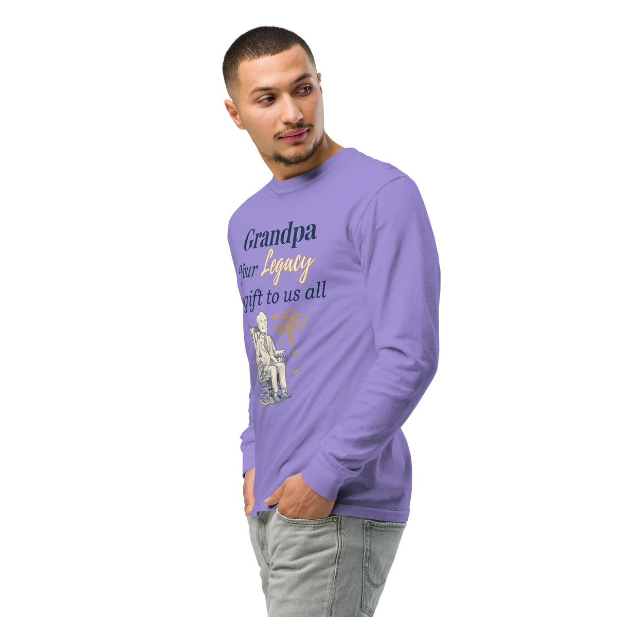 Honouring Grandpa - Your Legacy Lives On - - Long Sleeve Shirt