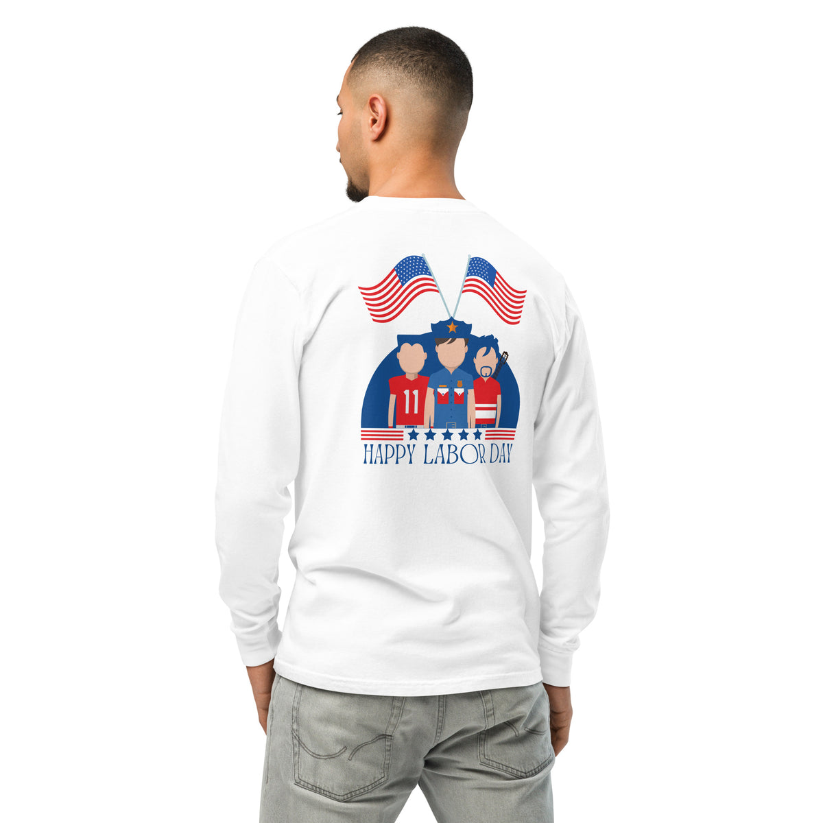 Labor Day Tribute - Honoring Every Role Long Sleeve - White - T-shirts