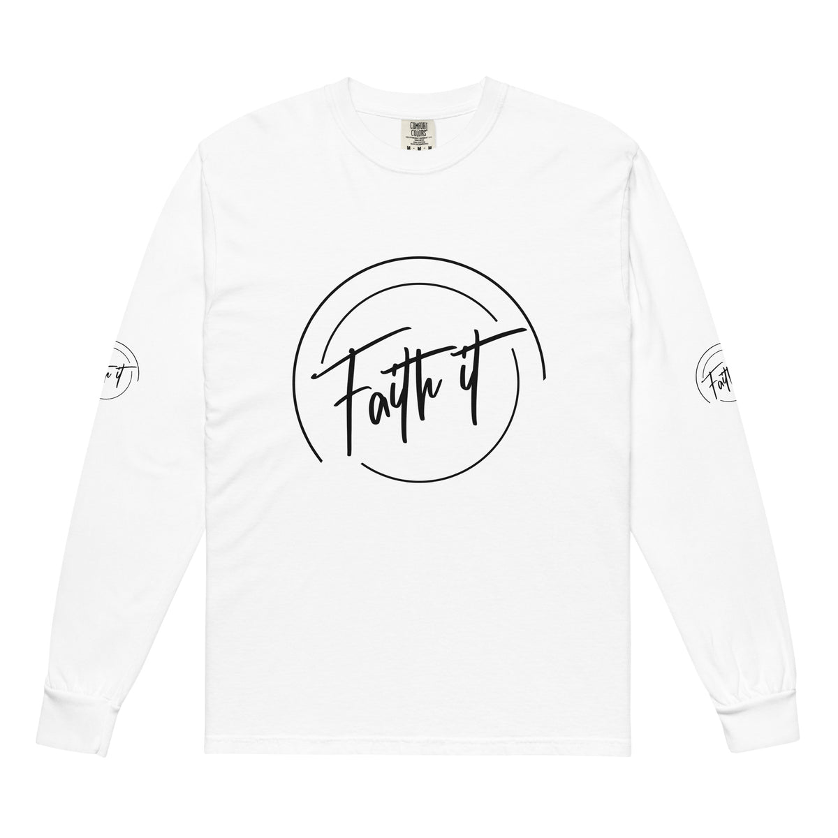 Faith-Filled Comfort - Heavyweight Long-Sleeve - White - Long Sleeve T-shirts