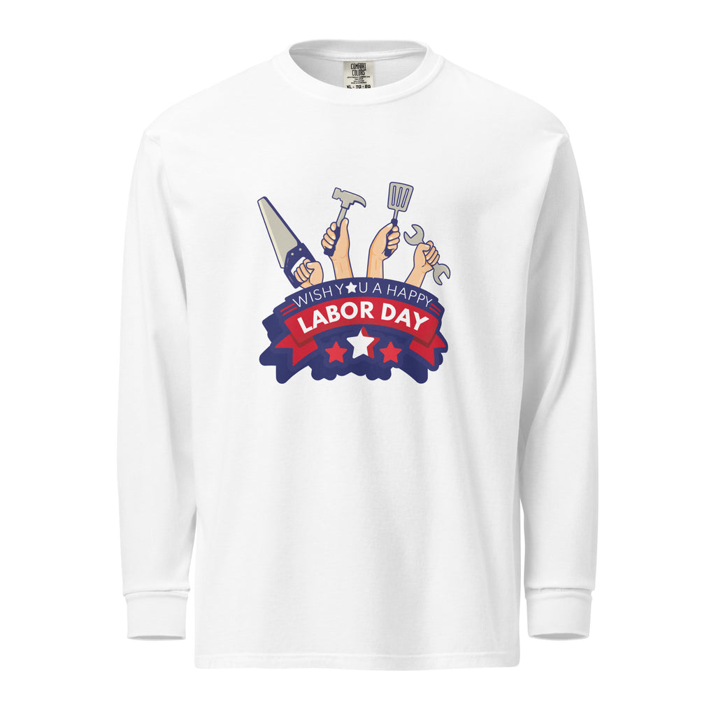 Raise Your Tools - Patriotic Labor Day Tribute Tee - White - T-shirts