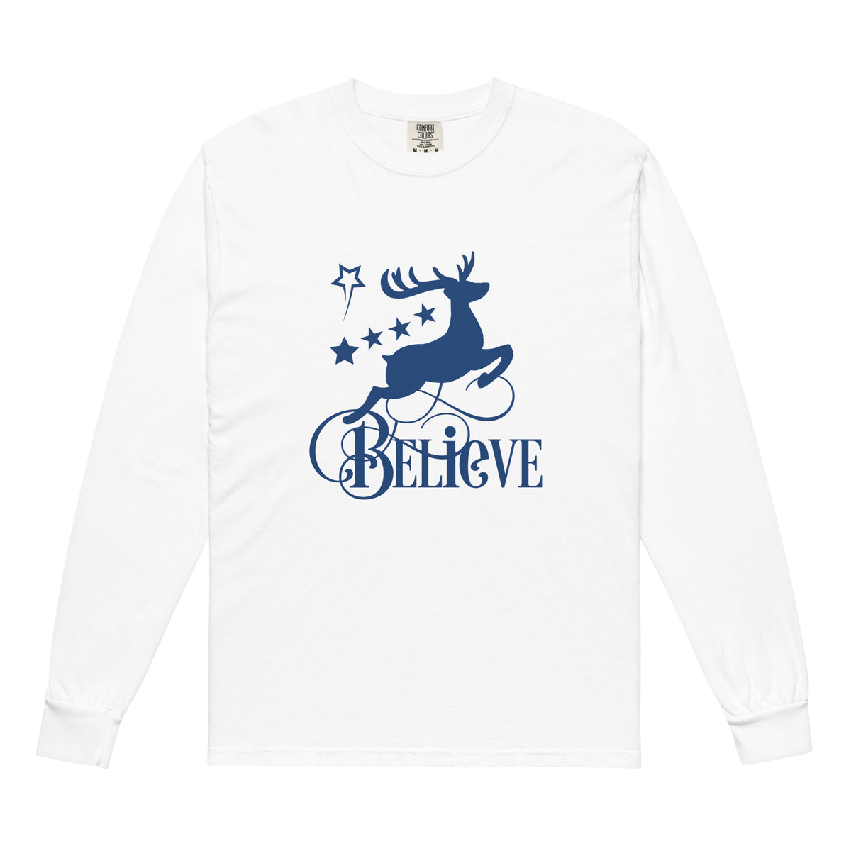 Festive Elegance - The 'Believe' Reindeer Shirt - - T-shirts