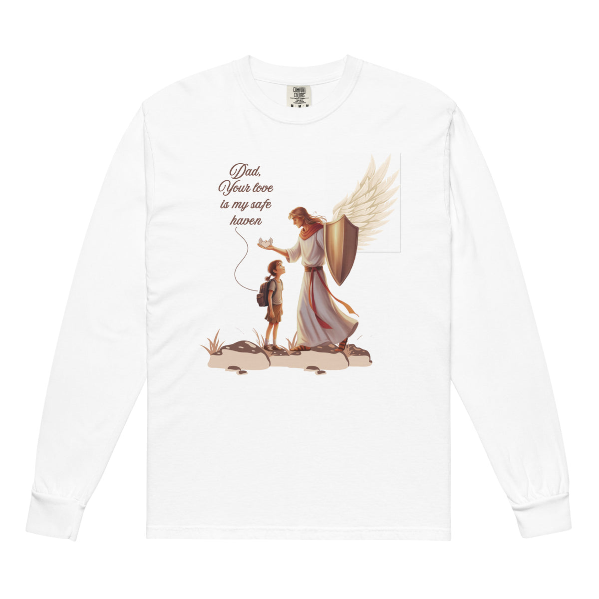 Dad, My Guardian Angel – A Safe Haven of Love - White - T-shirts