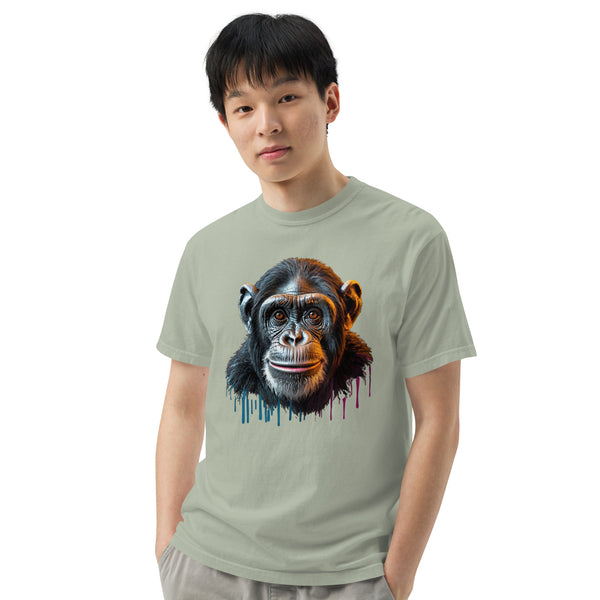 Artistic Chimpanzee Portrait Heavyweight Tee - Bay - T-shirts