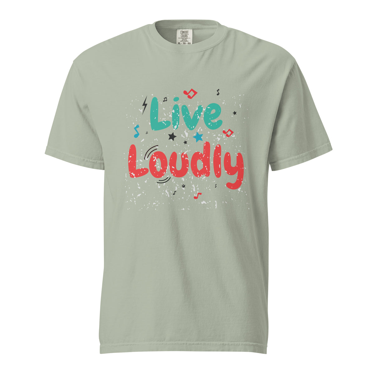 Live Loudly - Unisex Garment-Dyed Heavyweight T-Shirt - Bay -