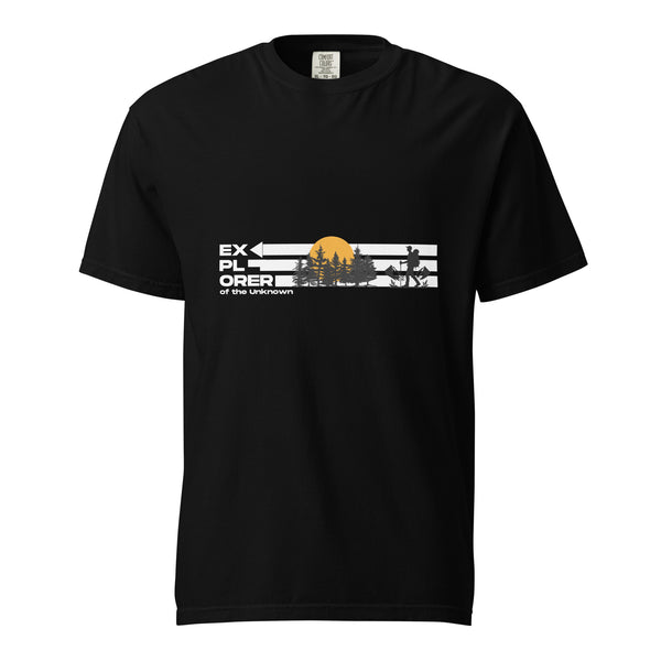 Explorer of the Unknown - Unisex Garment-Dyed Heavyweight T-Shirt - Black - T-shirts