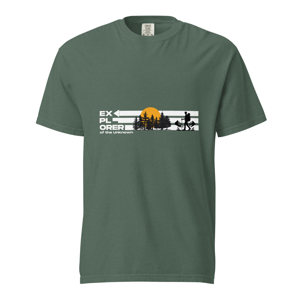 Explorer of the Unknown - Unisex Garment-Dyed Heavyweight T-Shirt - Blue Spruce - T-shirts