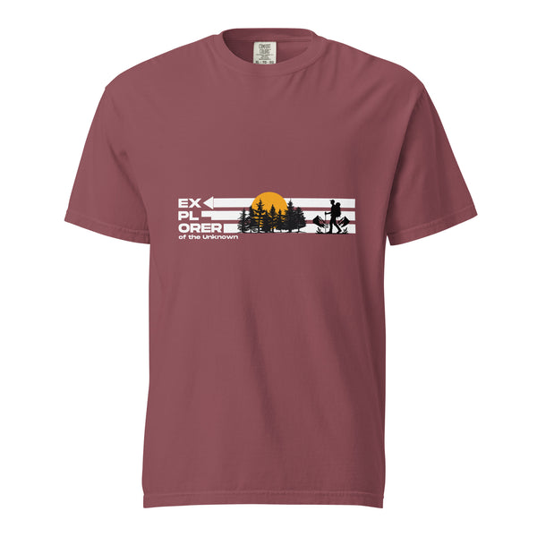 Explorer of the Unknown - Unisex Garment-Dyed Heavyweight T-Shirt - Brick - T-shirts