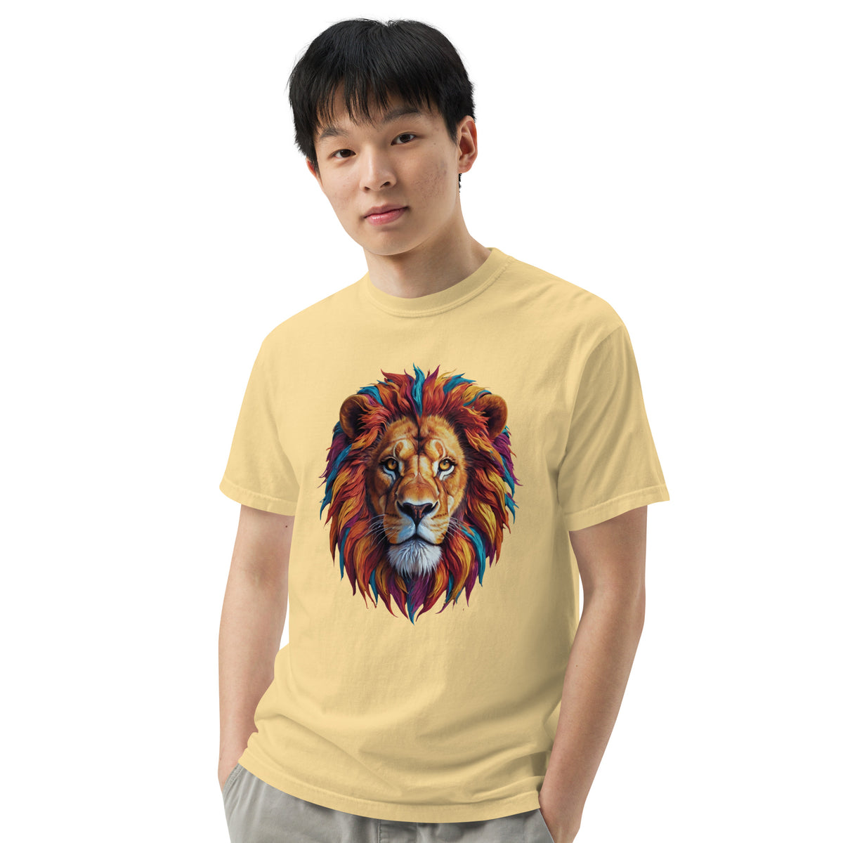 Colorful King - The Regal Lion Tee - Butter - T-shirts