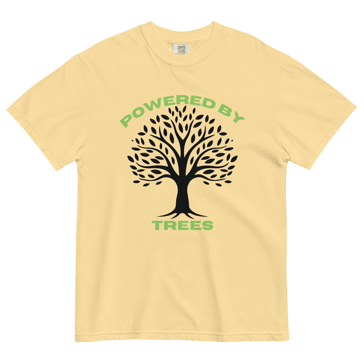 Powered by Trees - Unisex Garment-Dyed Heavyweight T-Shirt - - T-shirts