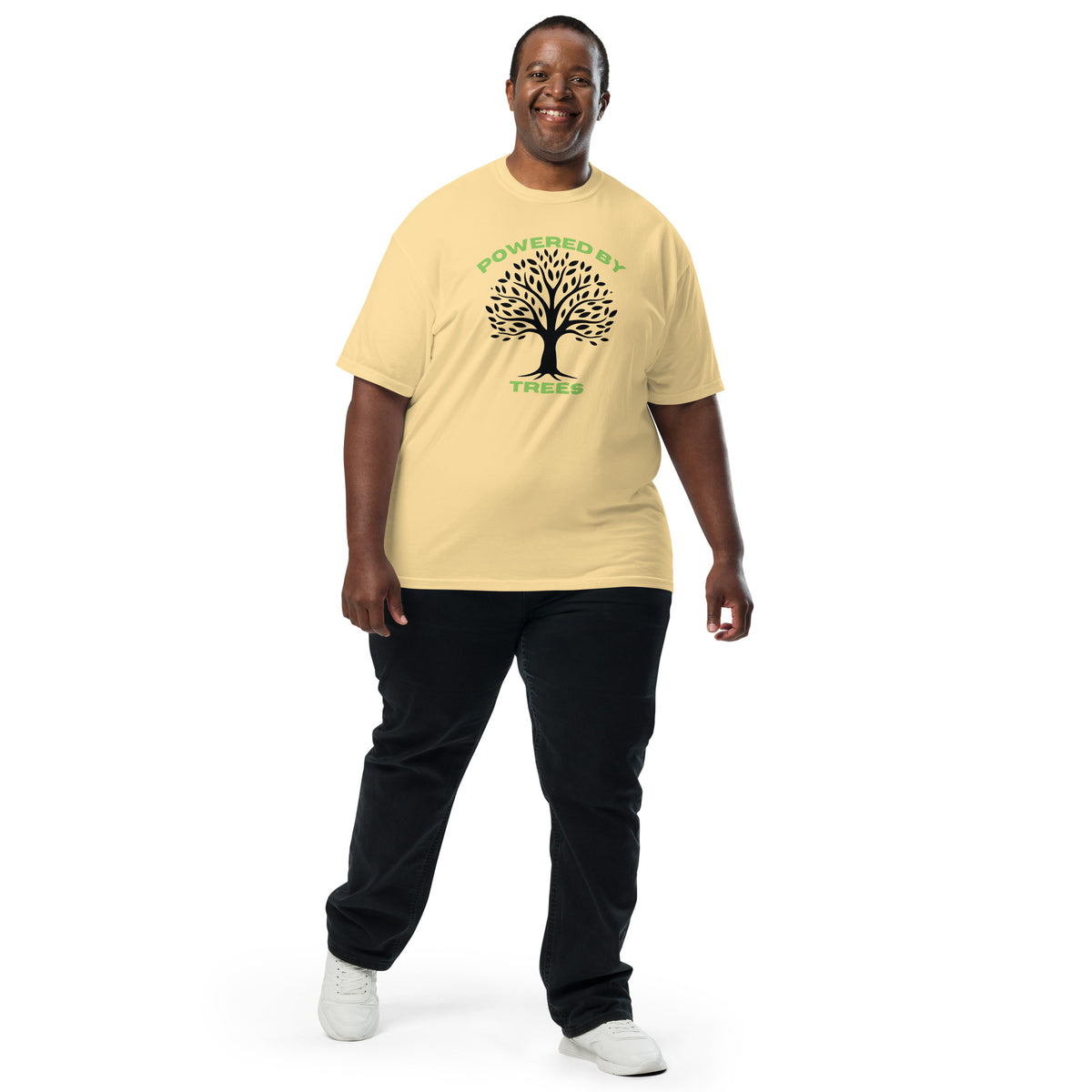 Powered by Trees - Unisex Garment-Dyed Heavyweight T-Shirt - Butter - T-shirts