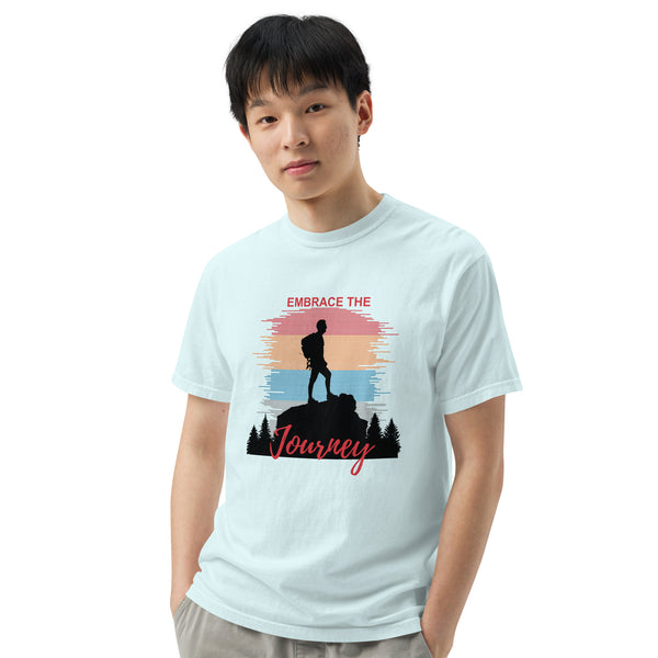 Embrace the Journey - Unisex Garment-Dyed Heavyweight T-Shirt - Chambray - T-shirts