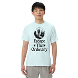 Escape The Ordinary - Adventure-Inspired Unisex Heavyweight Tee - Chambray - T-shirts