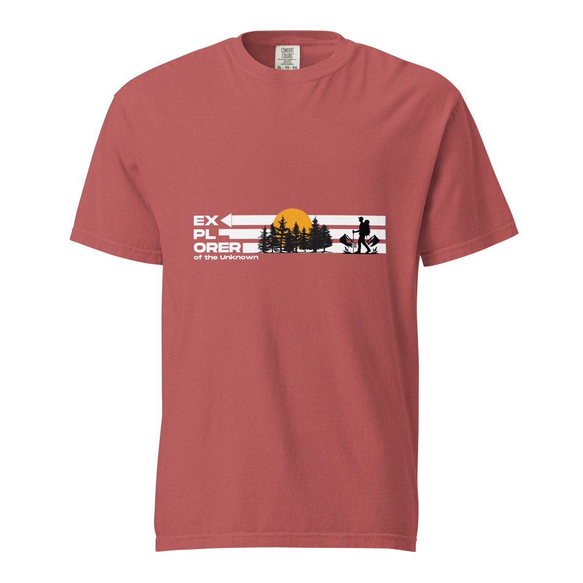 Explorer of the Unknown - Unisex Garment-Dyed Heavyweight T-Shirt - Crimson - T-shirts