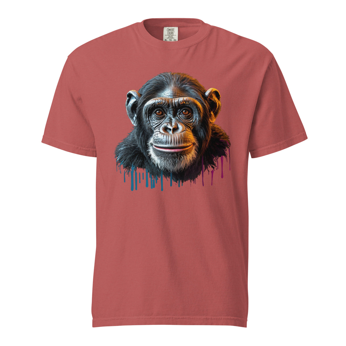 Artistic Chimpanzee Portrait Heavyweight Tee - - T-shirts