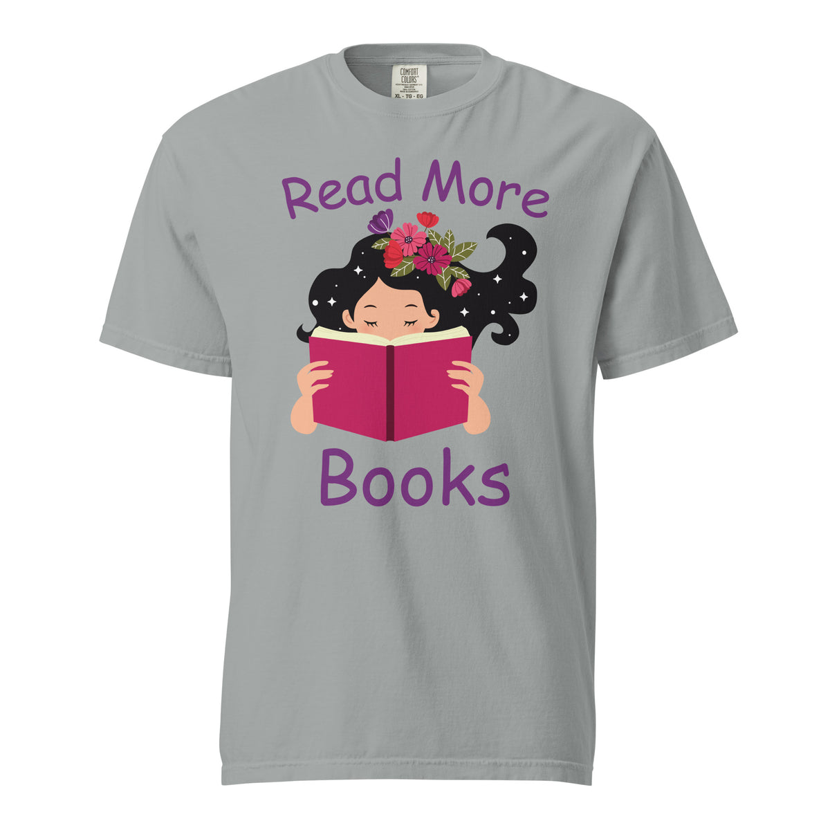 Read More Books - Unisex Garment-Dyed Heavyweight T-Shirt - Granite -