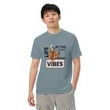 Vibes Skeleton Relaxation T-Shirt - Ice Blue -