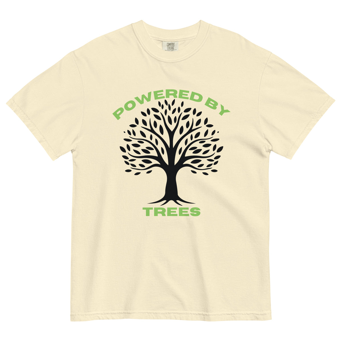 Powered by Trees - Unisex Garment-Dyed Heavyweight T-Shirt - - T-shirts