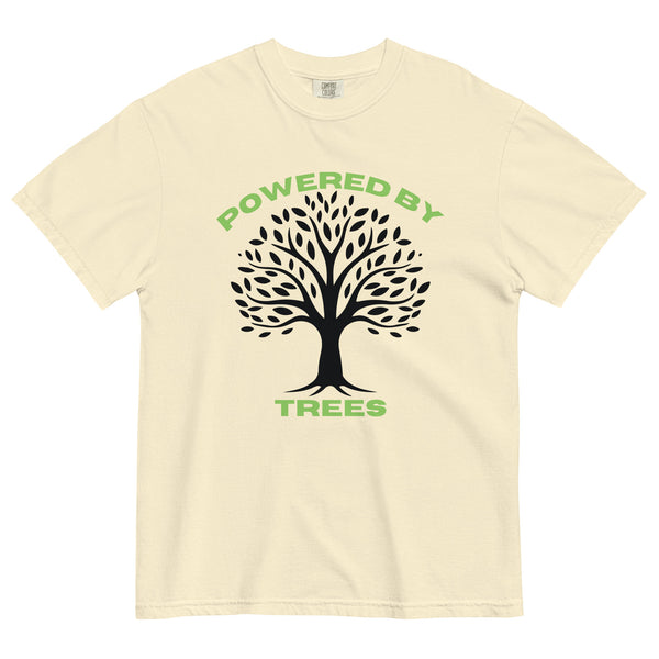 Powered by Trees - Unisex Garment-Dyed Heavyweight T-Shirt - - T-shirts