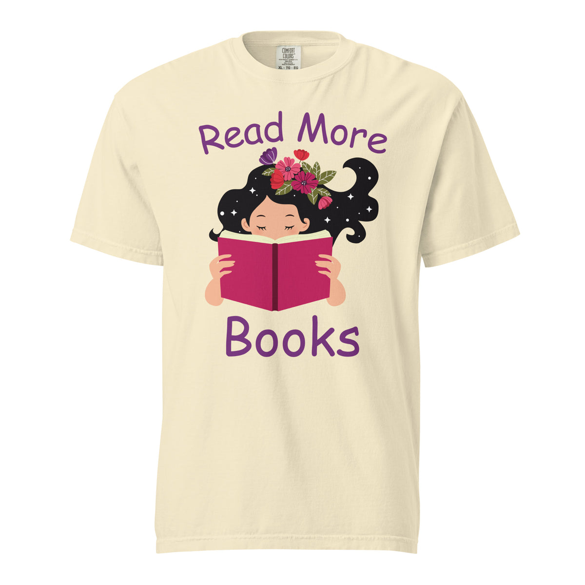 Read More Books - Unisex Garment-Dyed Heavyweight T-Shirt - Ivory -