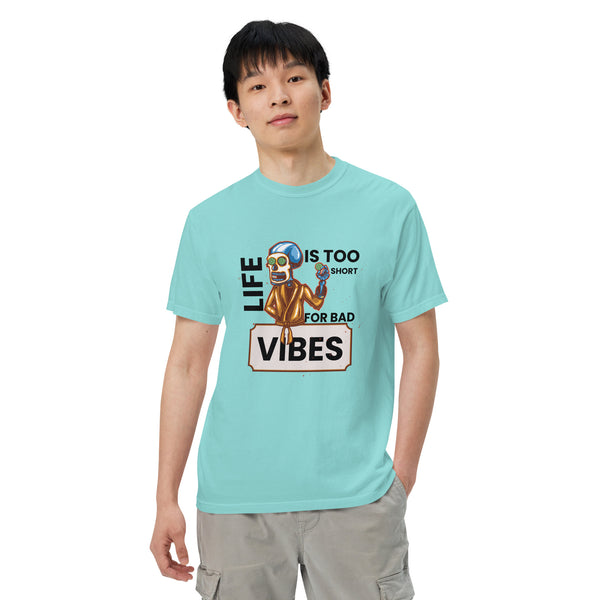 Vibes Skeleton Relaxation T-Shirt - Lagoon Blue -