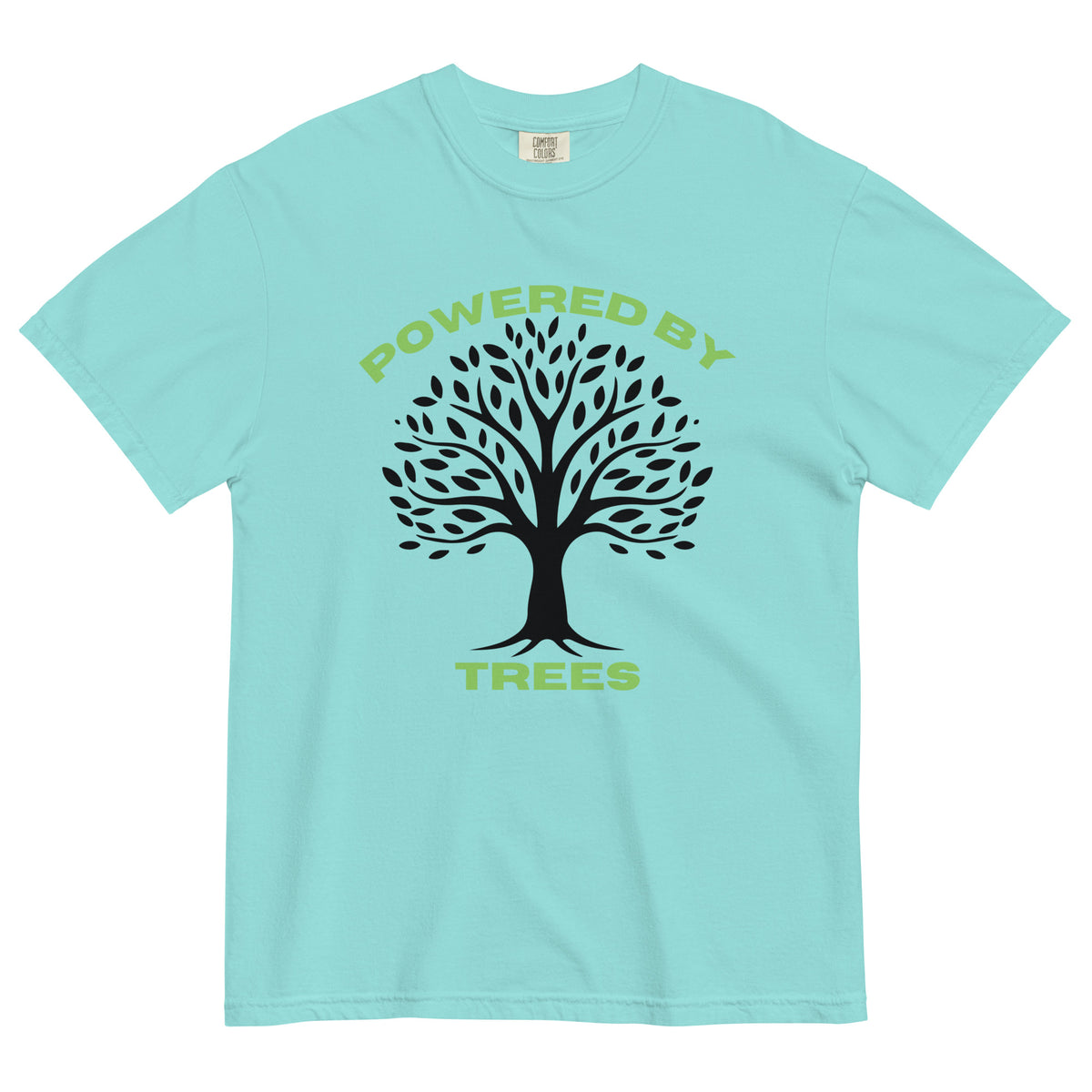 Powered by Trees - Unisex Garment-Dyed Heavyweight T-Shirt - - T-shirts