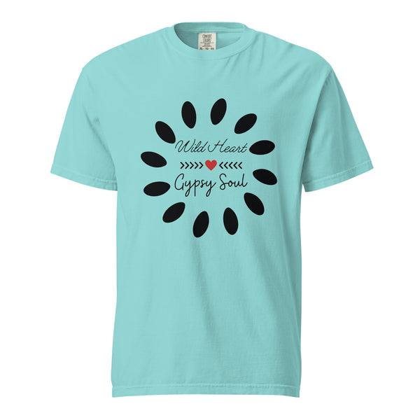 Wild Heart Gypsy Soul - Unisex Garment-Dyed Heavyweight T-Shirt - Lagoon Blue - T-shirts