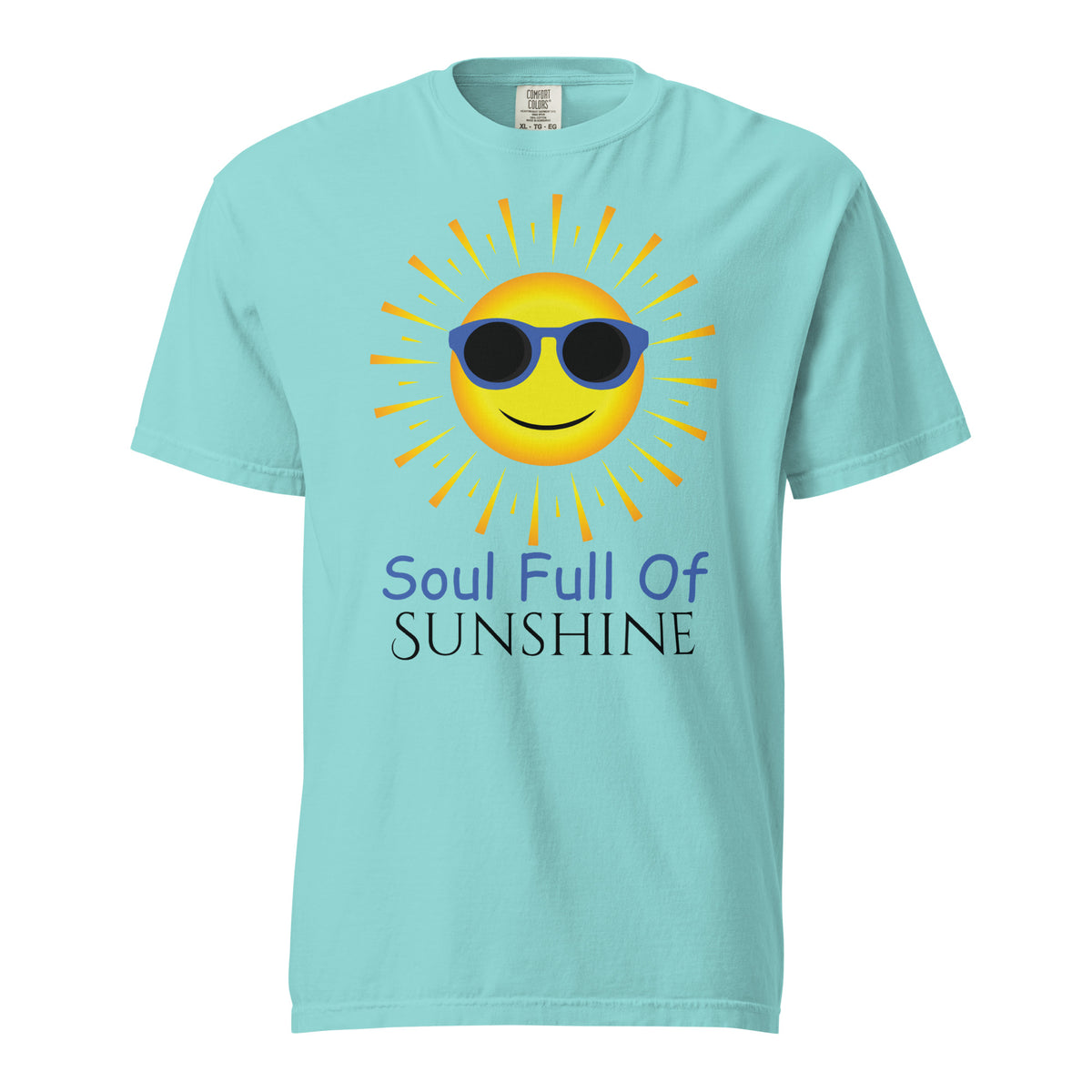 Sunshine Soul - Unisex Garment-Dyed Heavyweight T-Shirt - Lagoon Blue - T-shirts