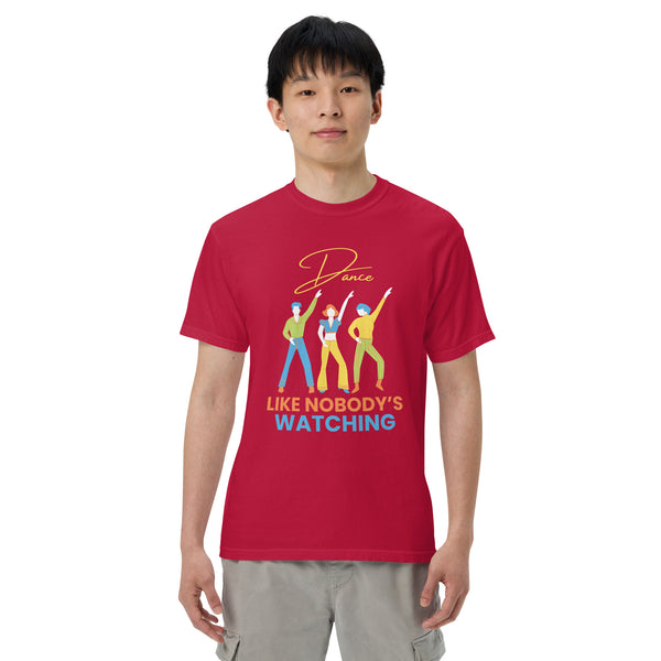 Dance Like Nobody's Watching Unisex Heavyweight T-Shirt - Red - T-shirts