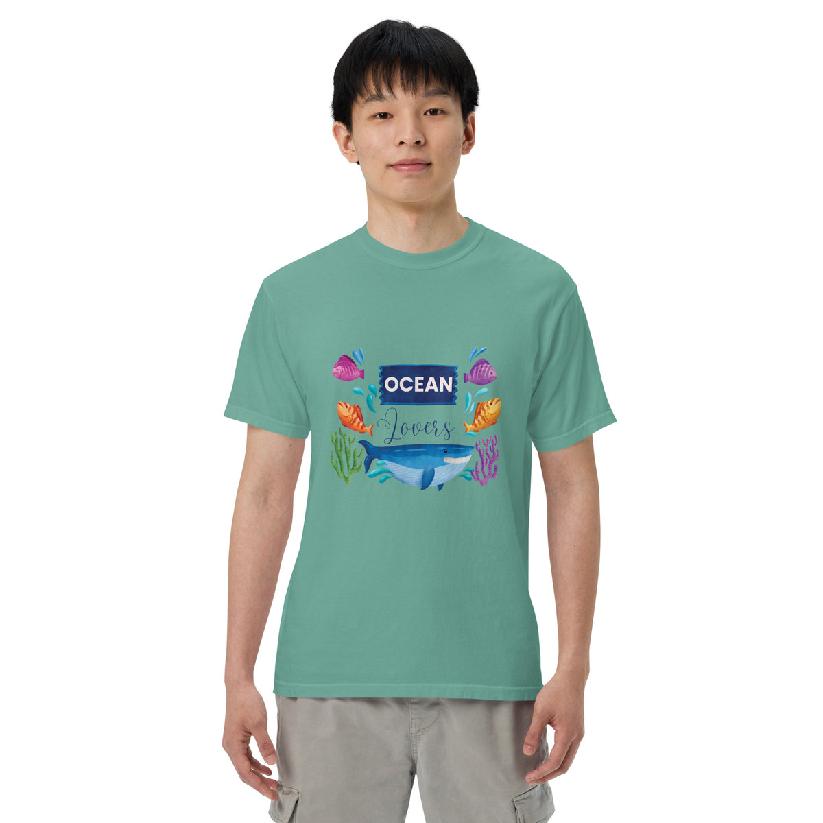 Ocean Lovers - Vibrant Underwater Adventure Unisex T-Shirt - Seafoam -