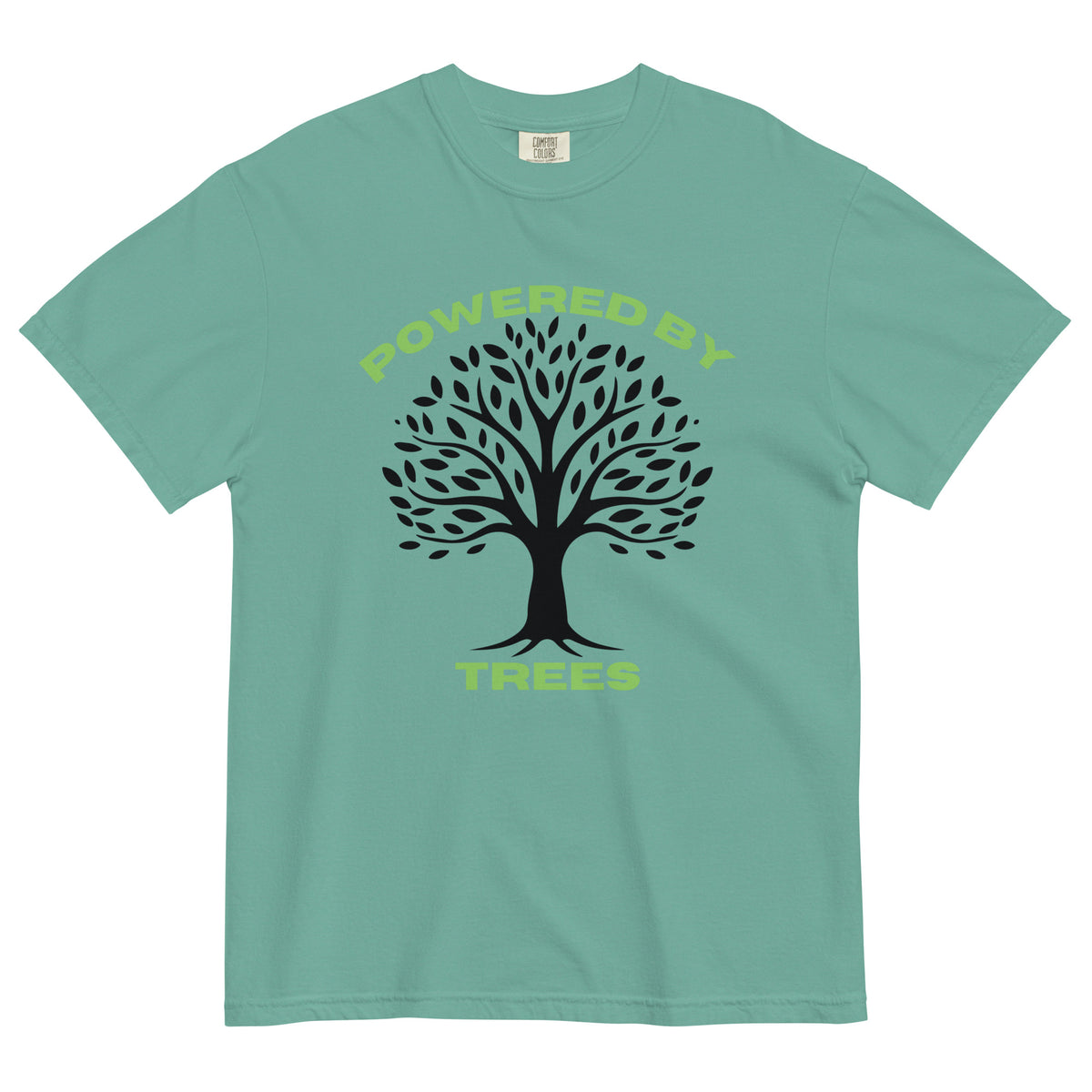 Powered by Trees - Unisex Garment-Dyed Heavyweight T-Shirt - - T-shirts