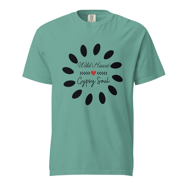 Wild Heart Gypsy Soul - Unisex Garment-Dyed Heavyweight T-Shirt - Seafoam - T-shirts